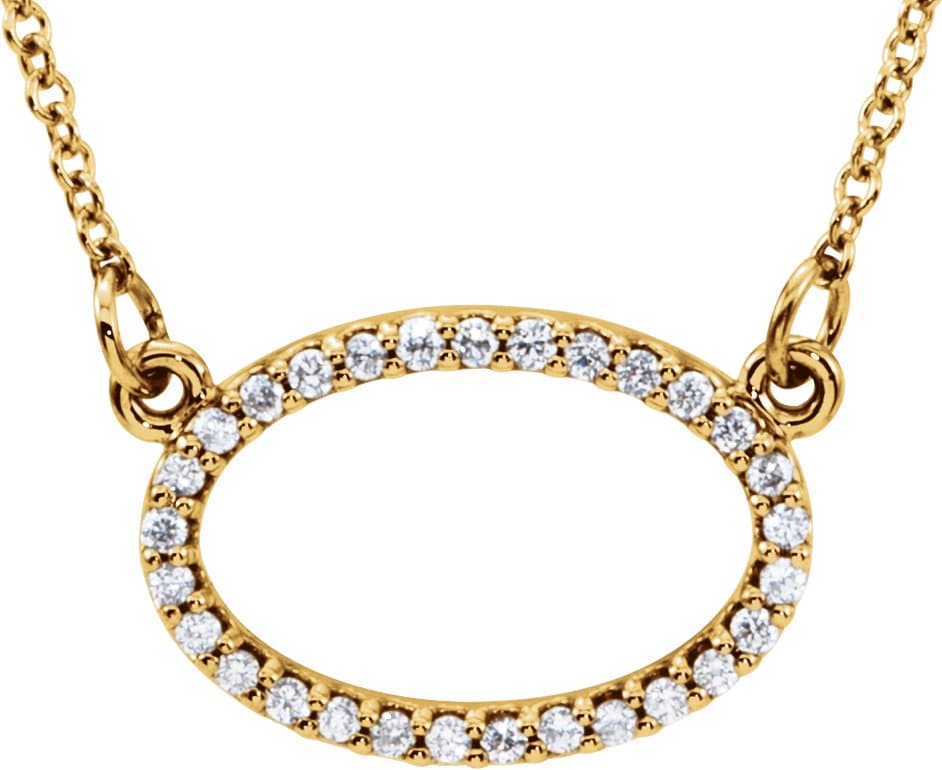 14K Rose 1/8 CTW Natural Diamond 16 Necklace