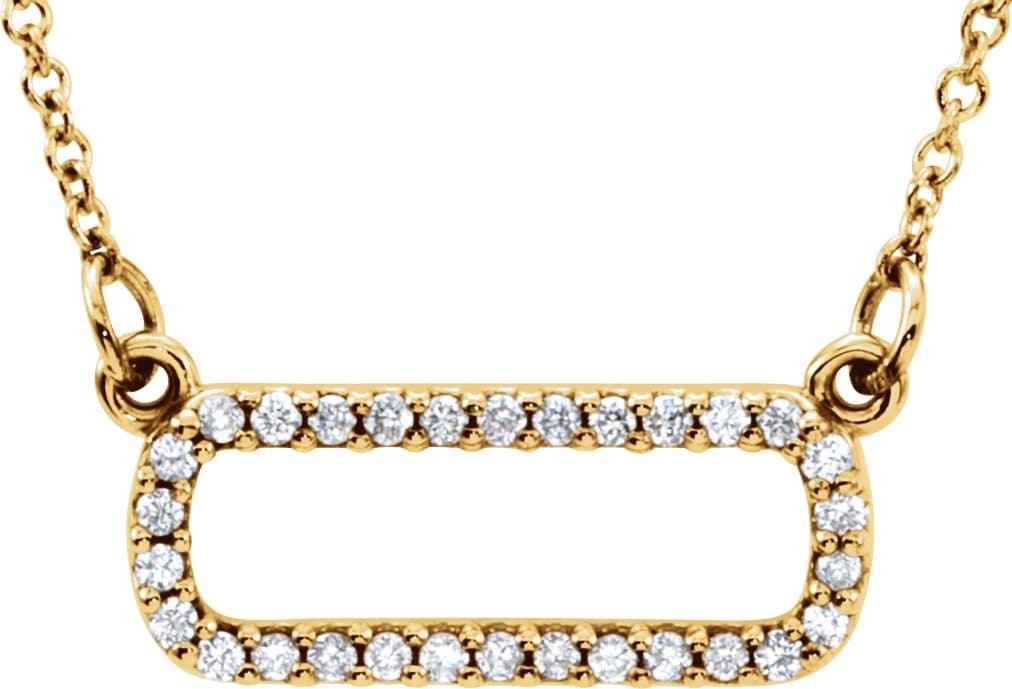 14K Rose 1/8 CTW Natural Diamond Geometric 16 Necklace
