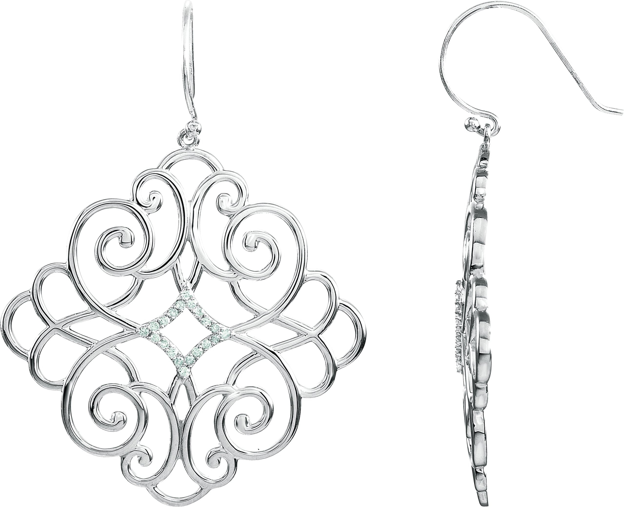 Sterling Silver 1/5 CTW Natural Diamond Earrings