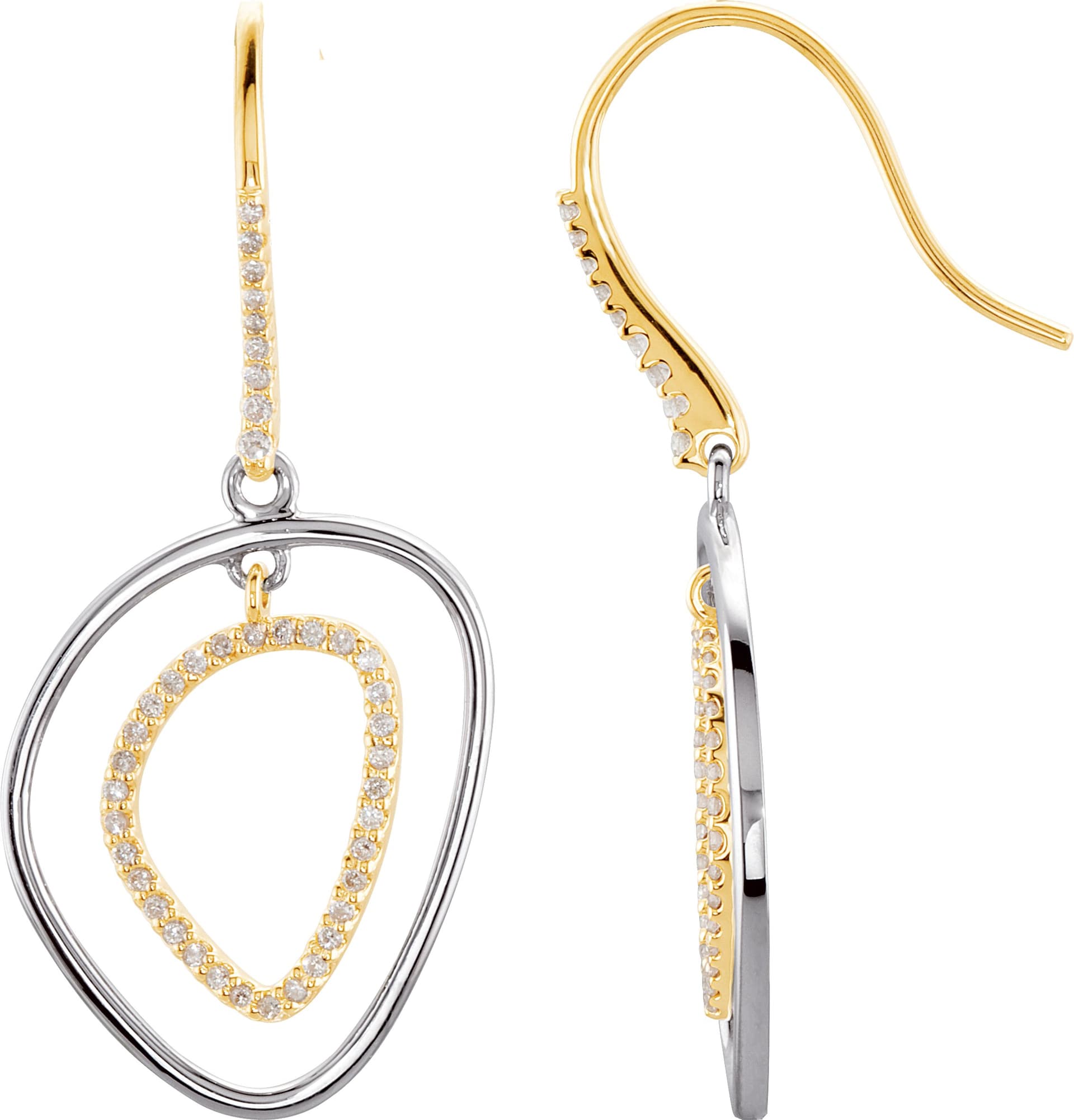 14K Yellow 3/8 CTW Natural Diamond Earrings
