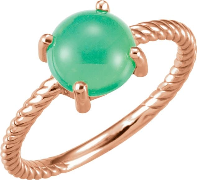 Platinum Natural Peridot Ring