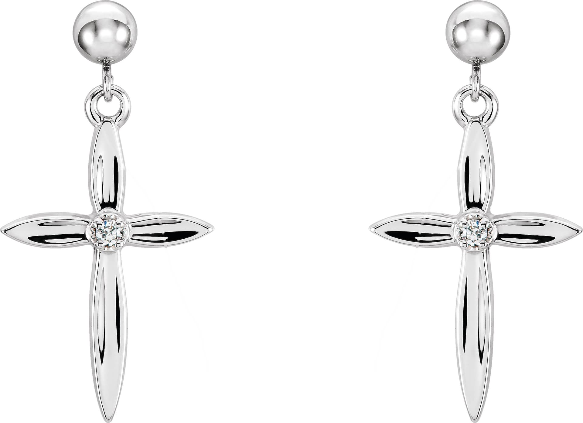 Cross & Ball Earrings view 2