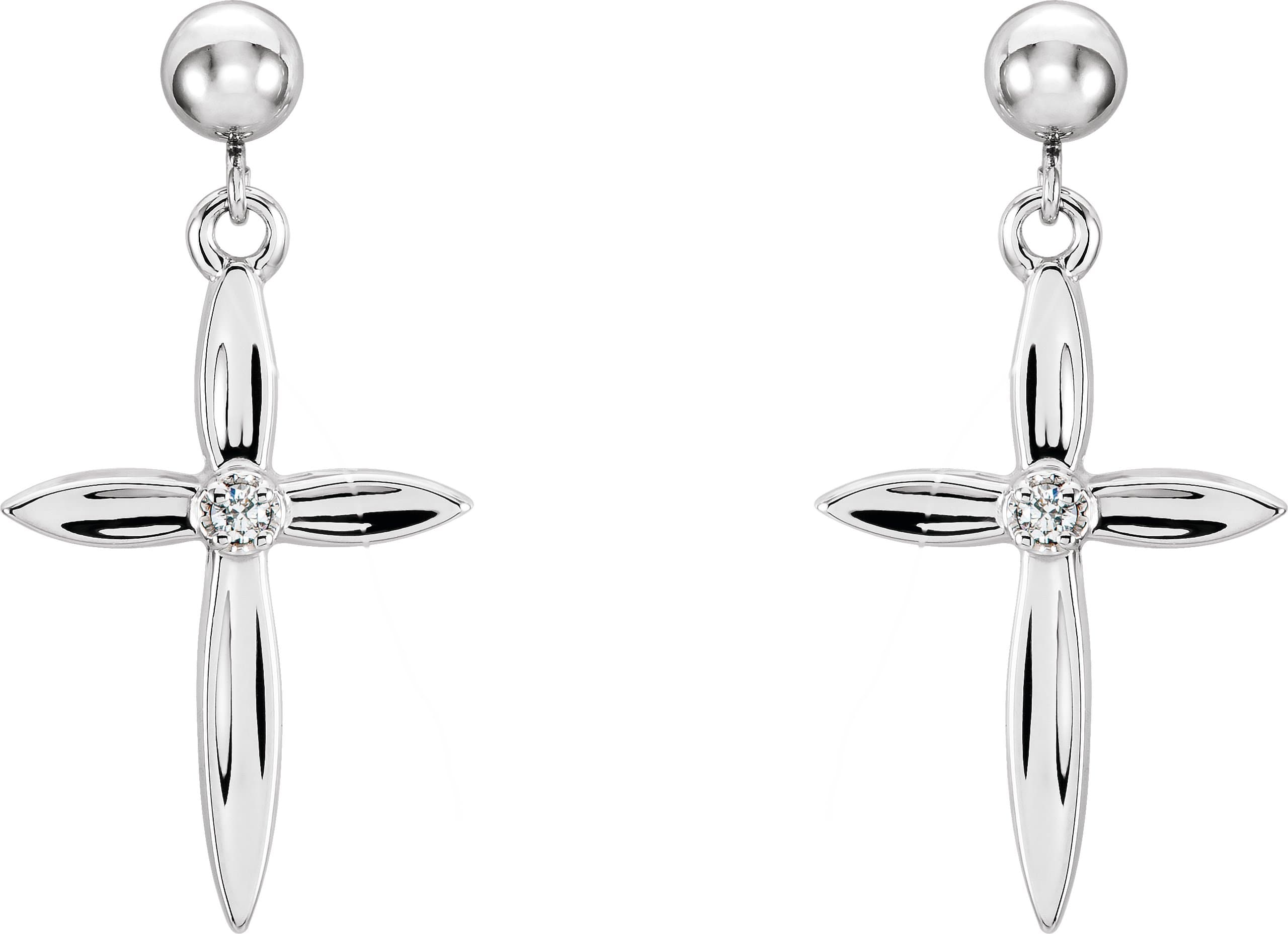 Cross & Ball Earrings view 2