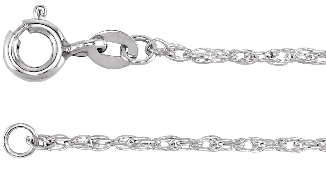 Sterling Silver 1.25 mm Rope 16 Chain