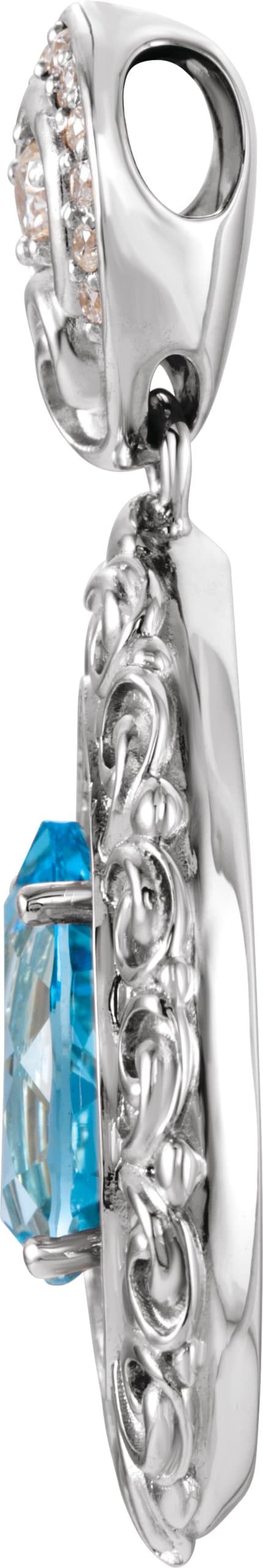 Vintage-Inspired Halo-Style Pendant view 2