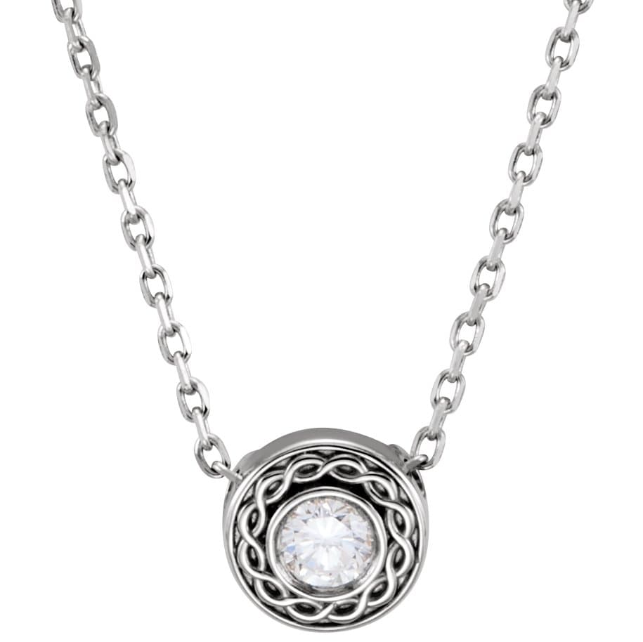 Bezel-Set Necklace or Pendant view 3