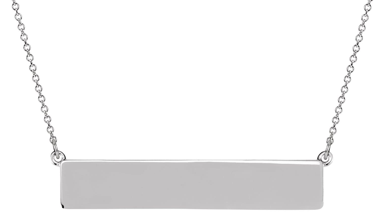Be Posh® Engravable Bar Necklace view 1