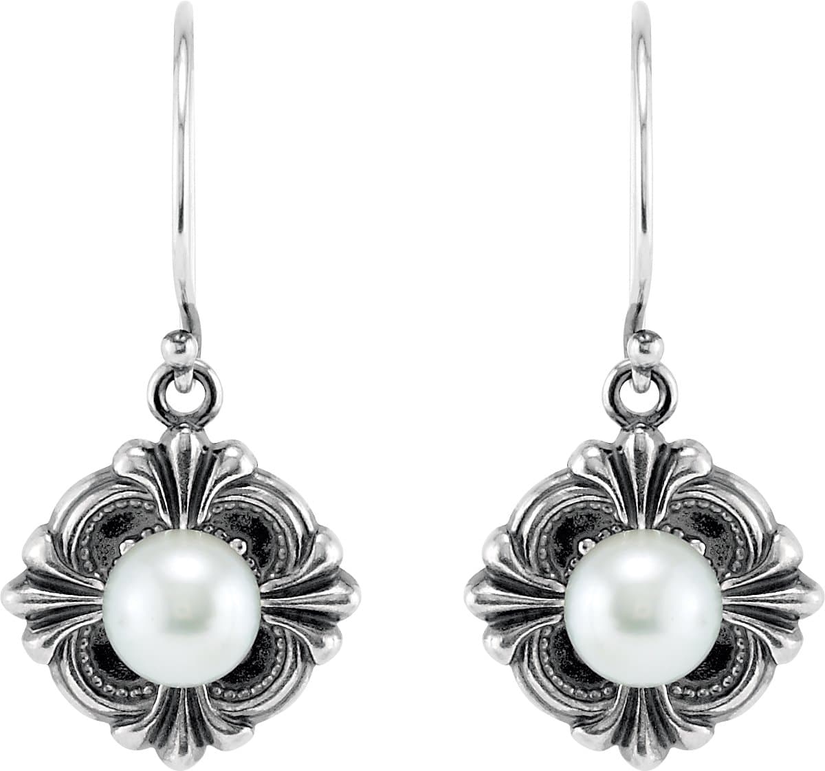 Vintage-Inspired Pearl Earrings view 1