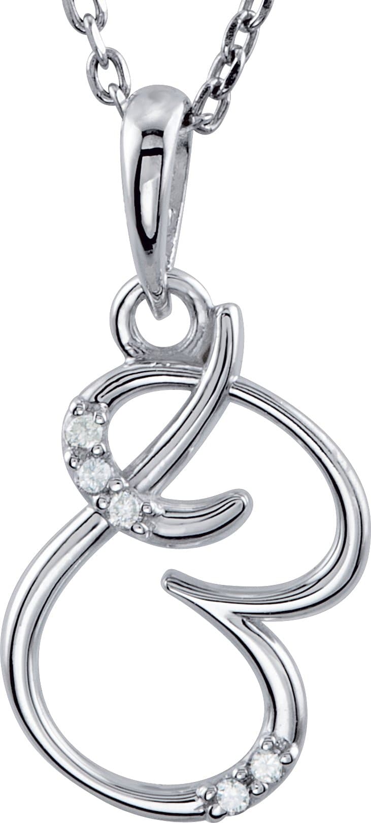 14K Yellow Gold .025 CTW Natural Diamond Initial G Pendant