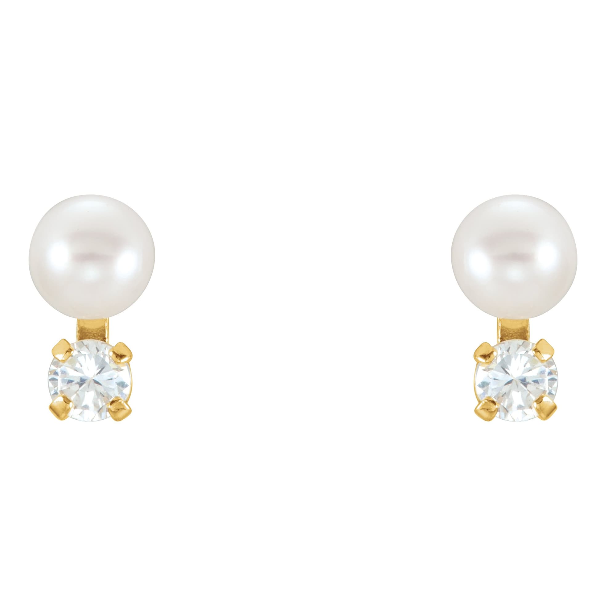 Youth Accented Pearl Earrings view 2
