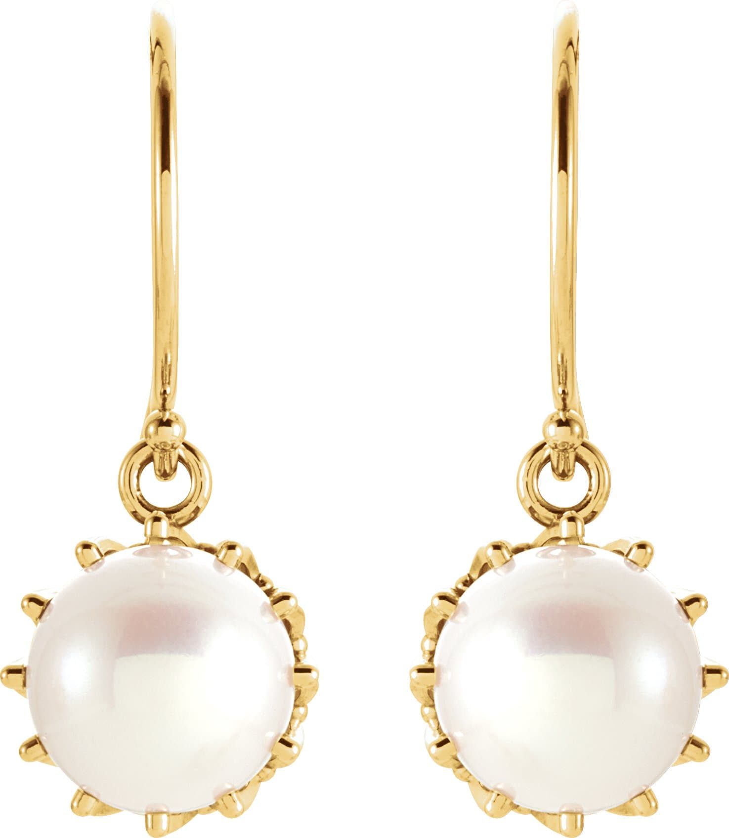 Pearl Crown Earrings view 2