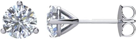 14K White 1 CTW Natural Diamond Earrings