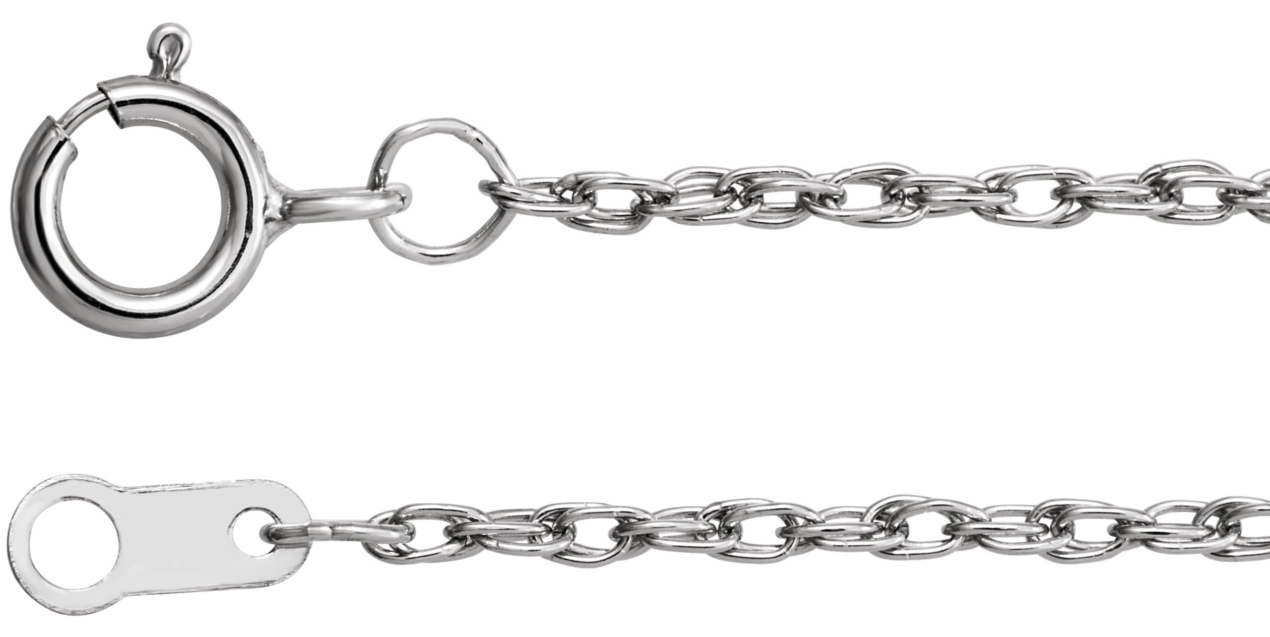 Platinum 1.3 mm Rope 18 Chain