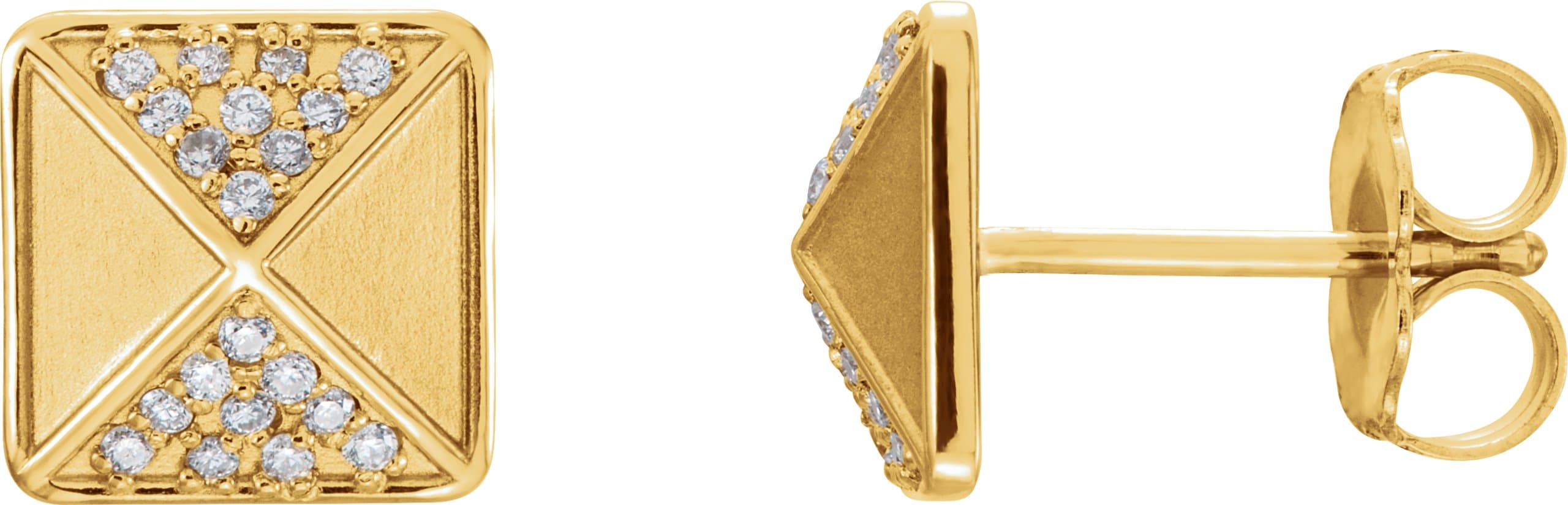 14K Rose 1/10 CTW Natural Diamond Earrings