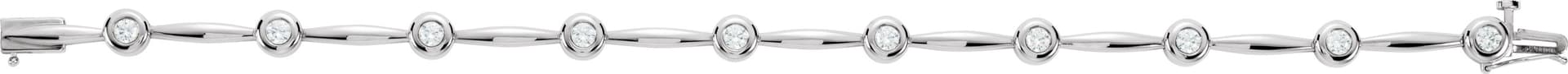 14K White 1 CTW Lab-Grown Diamond Line 7 1/2" Bracelet