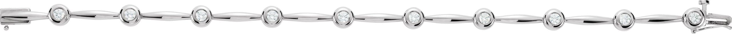 14K White 1 CTW Lab-Grown Diamond Line 7 1/2" Bracelet