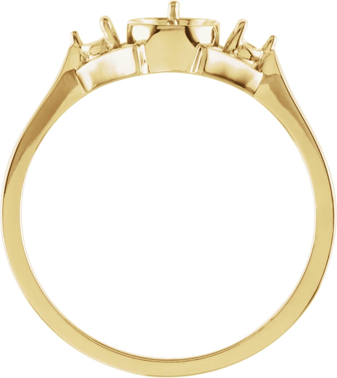 14K Yellow Cultured White Akoya Pearl & .06 CTW Natural Diamond Ring