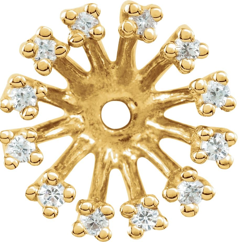 14K Yellow 1/5 CTW Natural Diamond Earring Jackets with 6.2 mm ID
