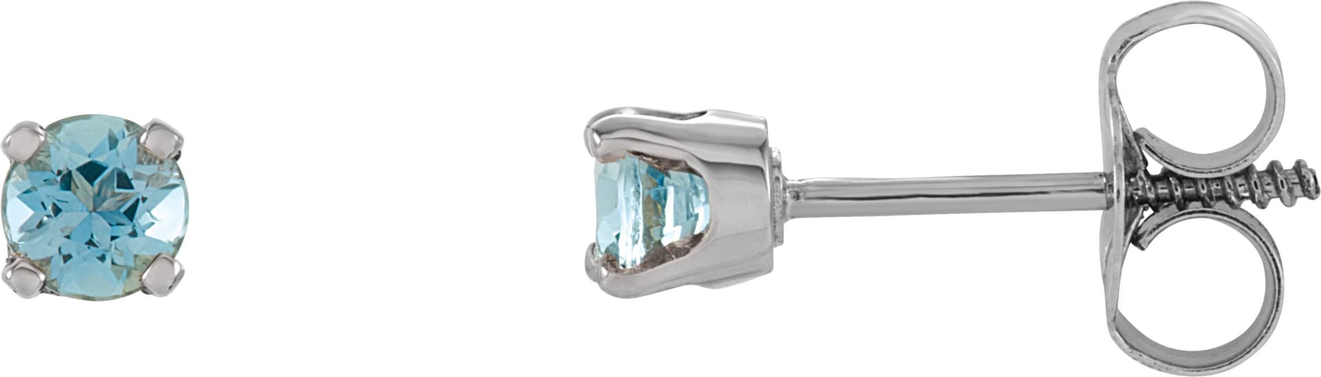 14K White 1/5 CTW Natural Diamond Youth Earrings