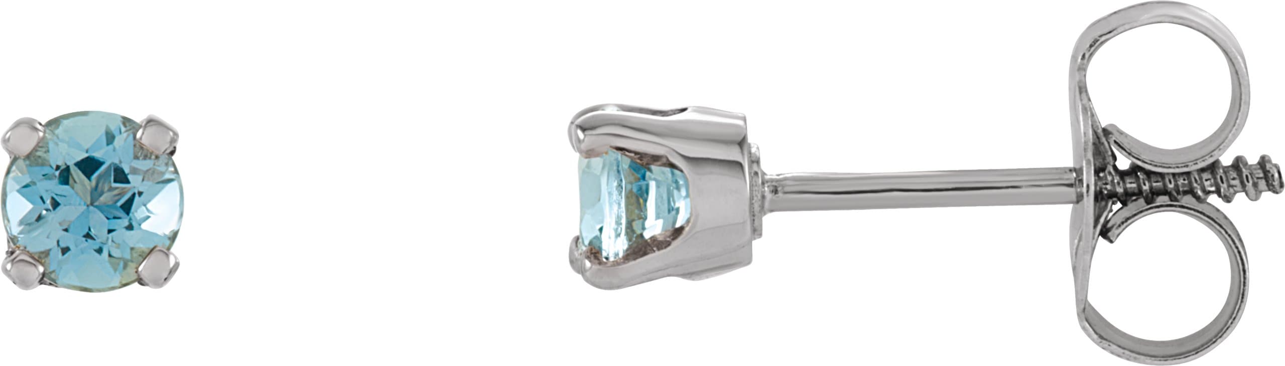 14K White 1/5 CTW Natural Diamond Youth Earrings