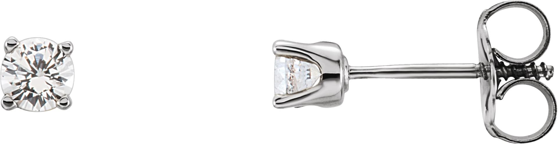 Round 4-Prong Youth Birthstone Stud Earrings view 1