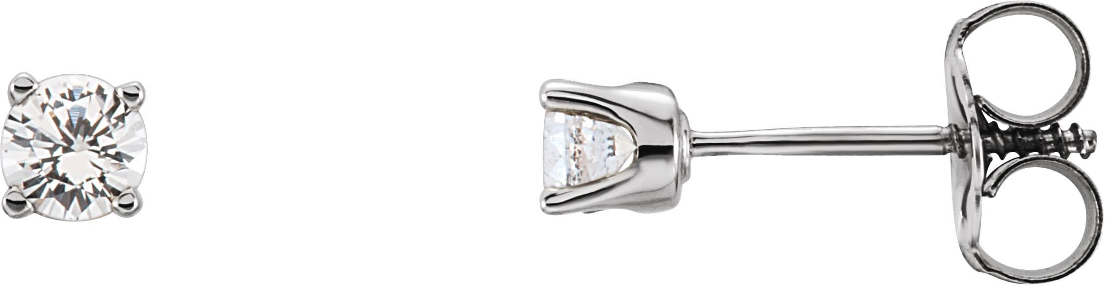 Round 4-Prong Youth Birthstone Stud Earrings view 1