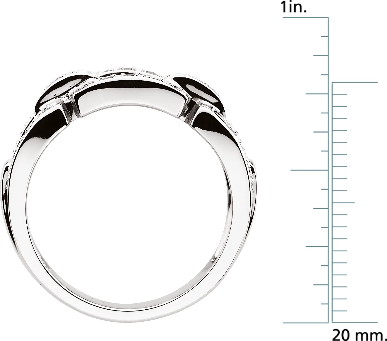 Accented Link Ring, view 3
