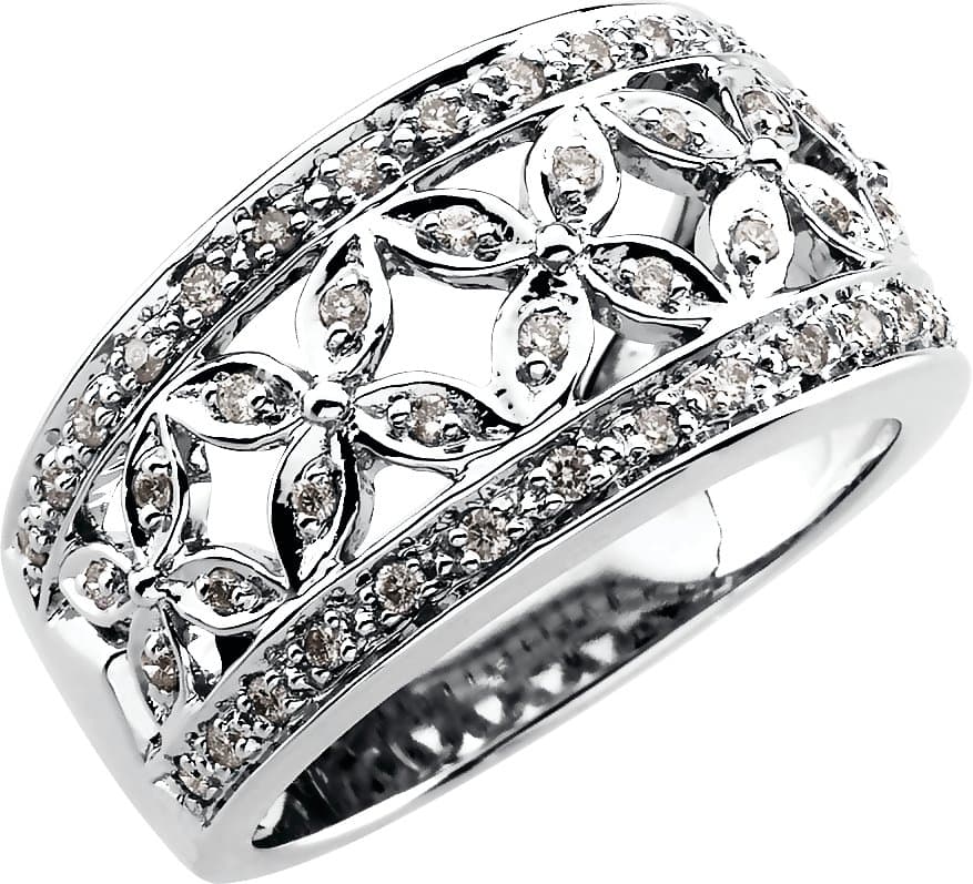 14K White 1/3 CTW Natural Diamond Anniversary Band