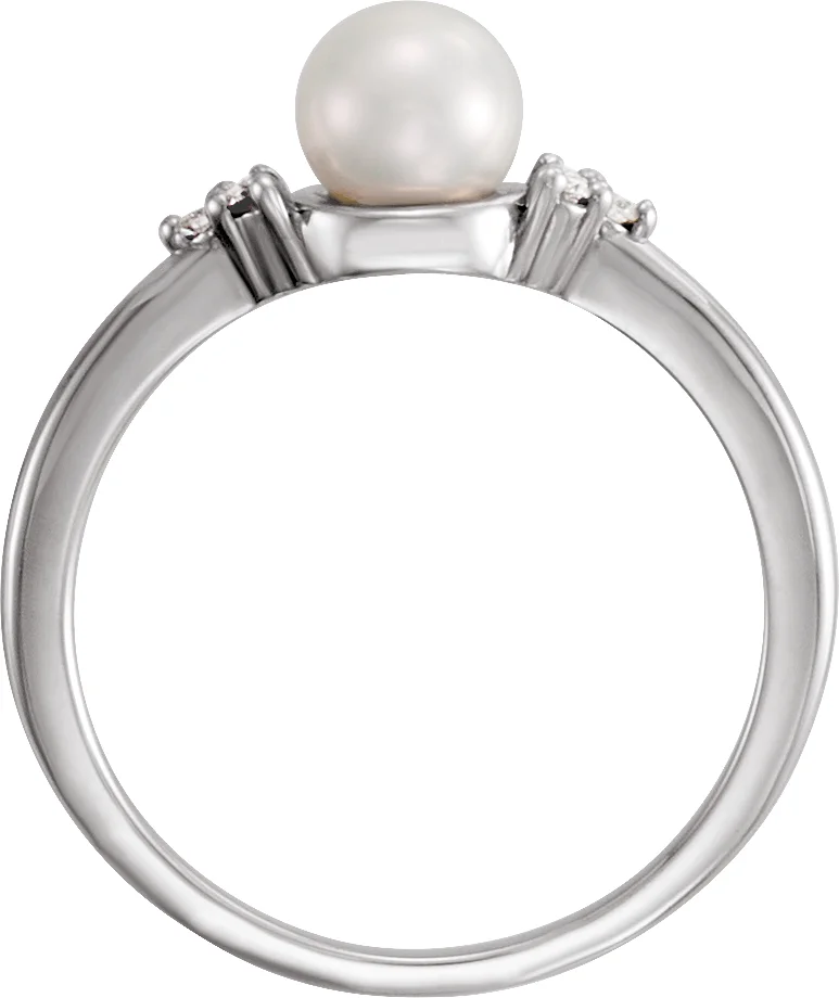 Accented Pearl Ring, view 3