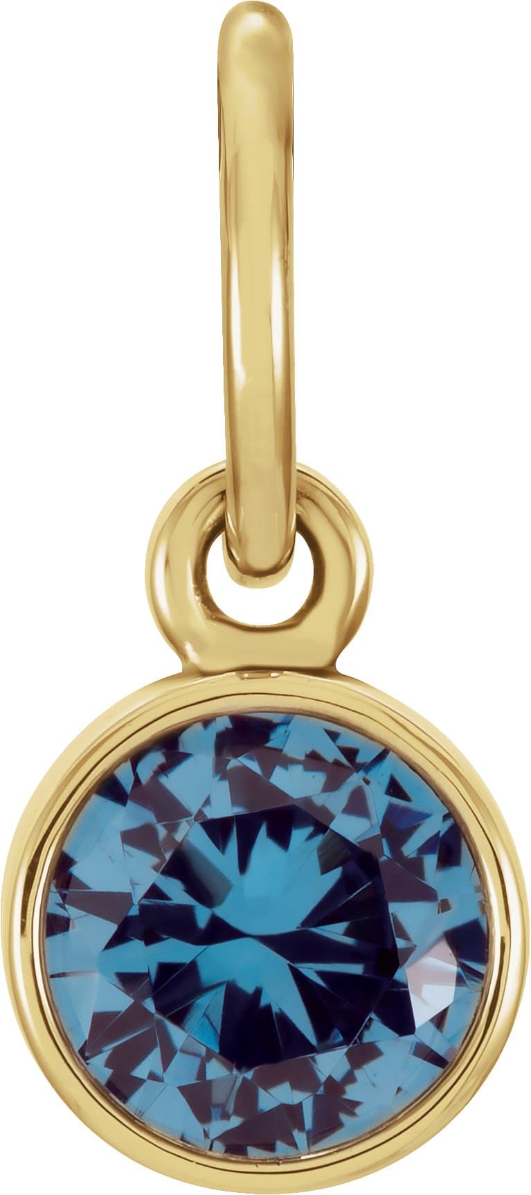 14K White Posh Mommy® Imitation Diamond Charm/Pendant