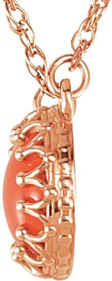 Cabochon Crown Necklace or Center view 2