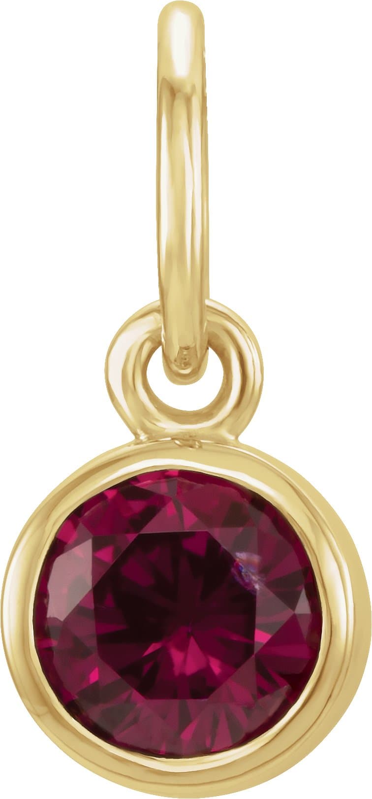 14K Yellow Posh Mommy® Imitation Garnet Charm/Pendant