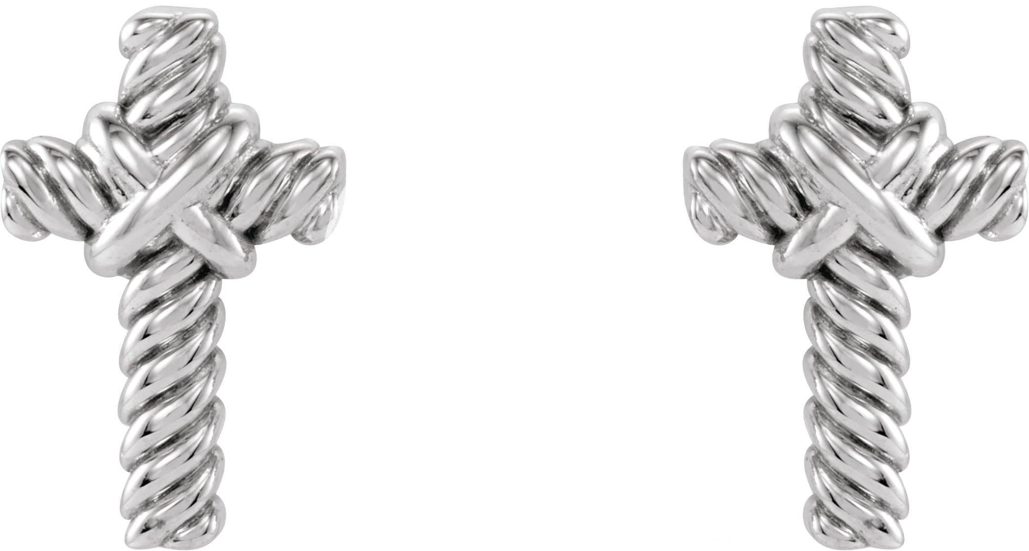 Rope Cross Earrings view 2
