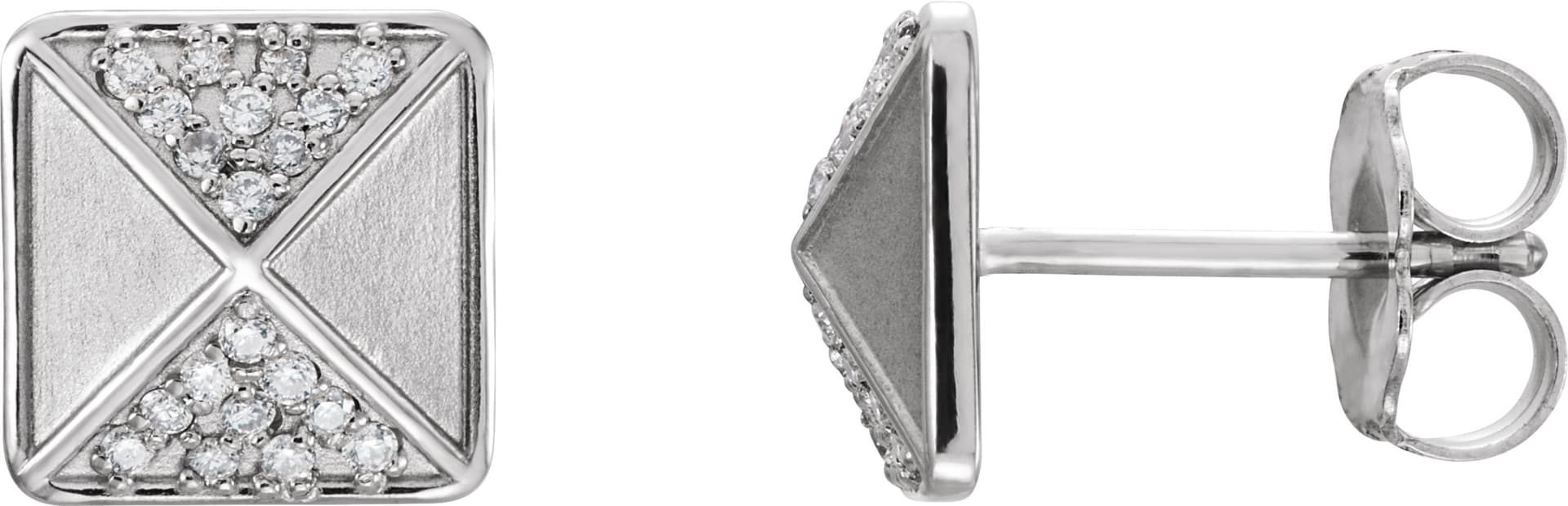 14K Rose 1/10 CTW Natural Diamond Earrings