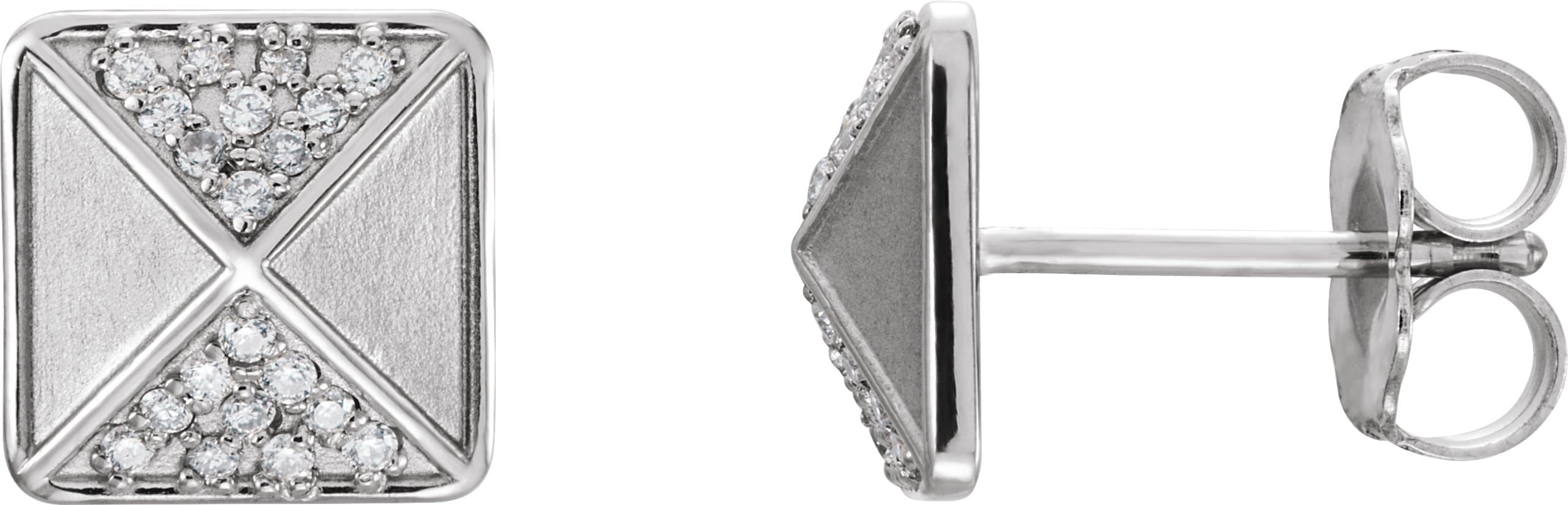 14K Rose 1/10 CTW Natural Diamond Earrings