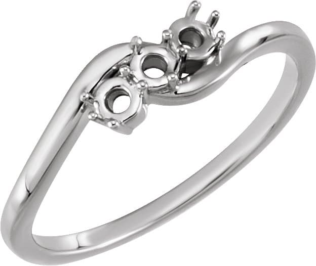 Platinum 1/2 CTW Natural Diamond Three-Stone Ring