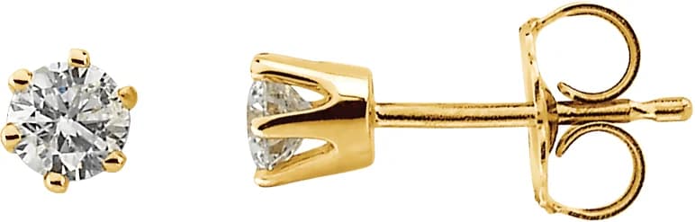 Round 6-Prong Stud Earrings