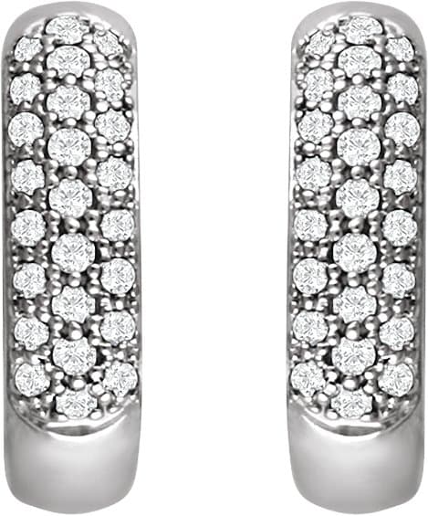 Pavé-Style Hoop Earrings view 2