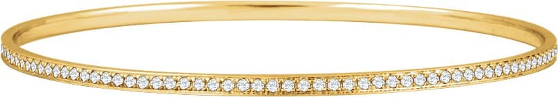 14K Rose 1 1/2 CTW Natural Diamond 7 Bangle Bracelet