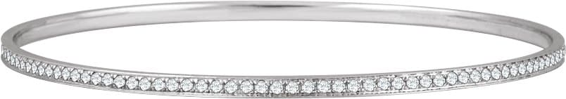 14K Rose 1 1/2 CTW Natural Diamond 7 Bangle Bracelet