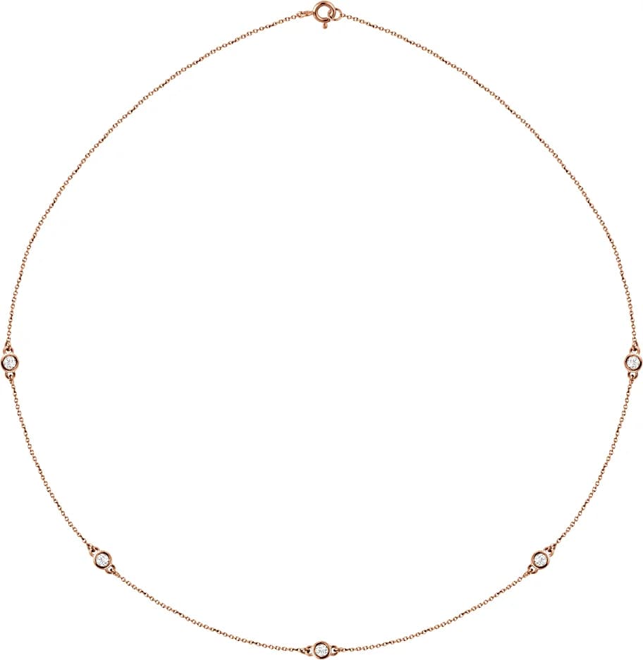 Bezel-Set Station Necklace