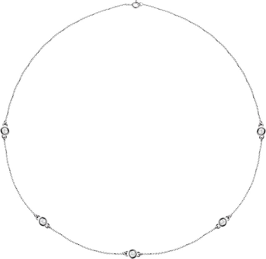 14K Yellow Gold 1/3 CTW Natural Diamond 3-Station 18" Necklace