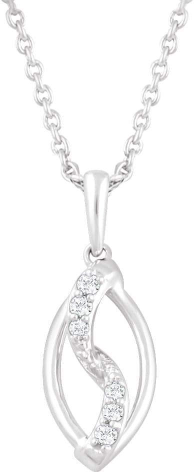 Sterling Silver .08 CTW Natural Diamond 18 Necklace