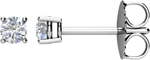 14K White 1/10 CTW Natural Diamond Earrings