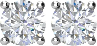Round 4-Prong Stud Earrings, view 3
