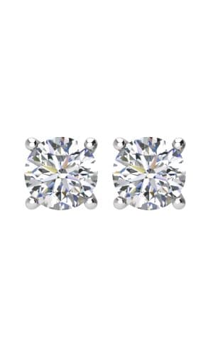 14K White 1/10 CTW Natural Diamond Earrings