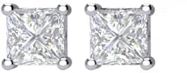 Square 4-Prong Stud Earrings, view 3