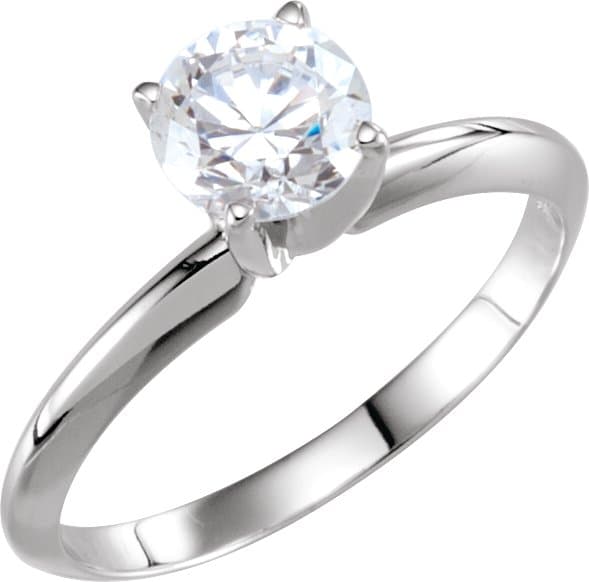 Pre-Notched Lightweight Solitaire Engagement Ring view 3