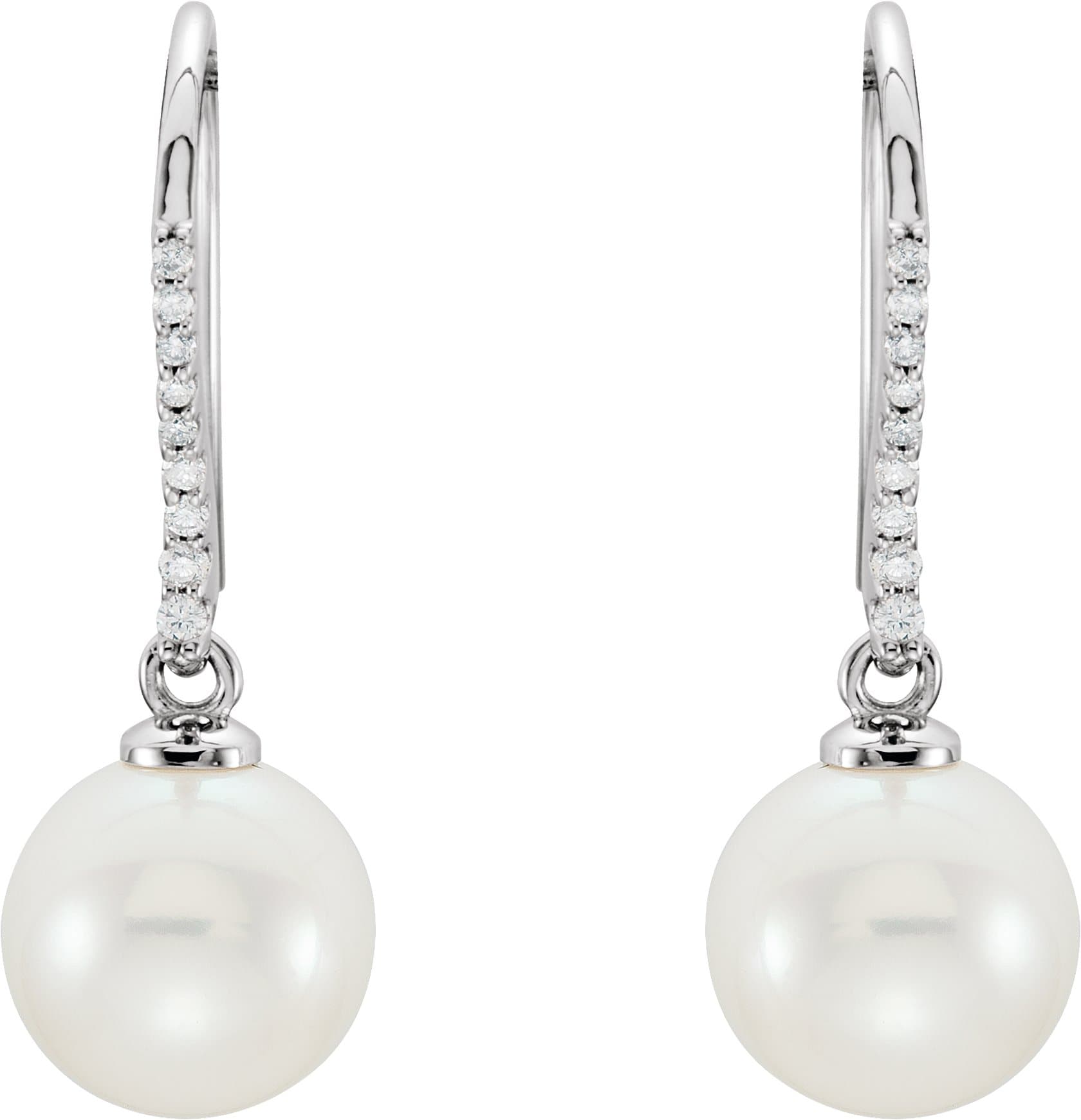 Accented Pearl Earrings view 2