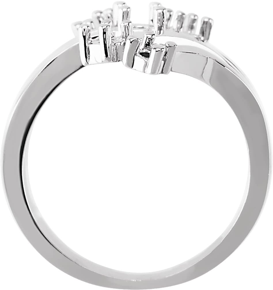 14K White 1/4 CTW Natural Diamond Right Hand Ring